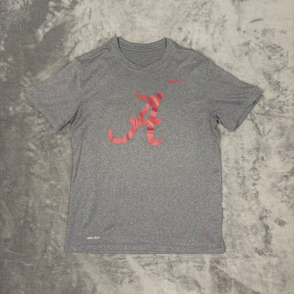 Nike Alabama Crimson Tide Dri-FIT T-Shirt Mens M Grey On-Field Short Sleeve